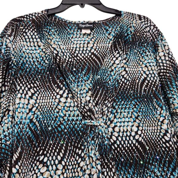 Maggie Barnes Tunic top Size 2X With Sequins Vneck - Picture 2 of 13